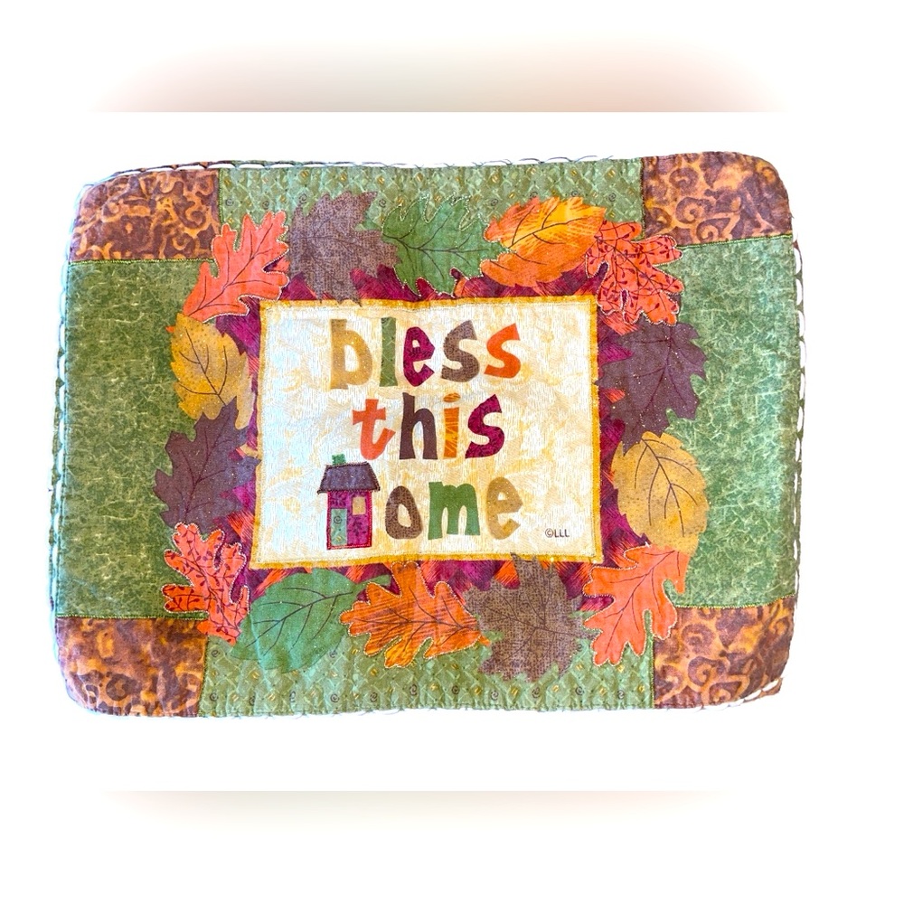 6pc Thanksgiving Placemats Farmhouse Bless This Home Harvest